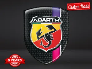 Fiat Abarth Loghi Marchi Auto Stile Standard Personalizzabile